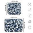 thumbnail image 3 of Dish Drying Mat Kitchen Pad Large Counter Absorbent Dish Mats Drainer Digital Blue Zebra Stripes, 3 of 8