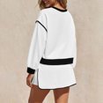 thumbnail image 6 of Gfyviroh Women's 2 Piece Tracksuit Sets Long Sleeve Crew Neck Sweatshirts and Drawstring Skirts with Pockets Shorts Outfits Patchwork Lightweight Athletic Sets, 6 of 8