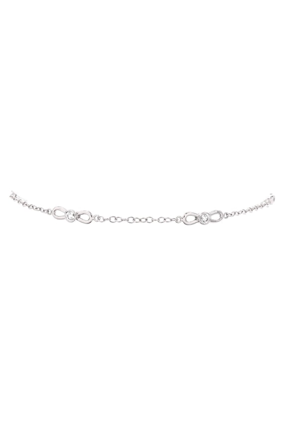 Pre-Owned Tiffany & Co. Tiffany & Co. Elsa Peretti Diamonds 5 Stone Ribbon Bracelet 18K White Gold with Diamonds By Rebag