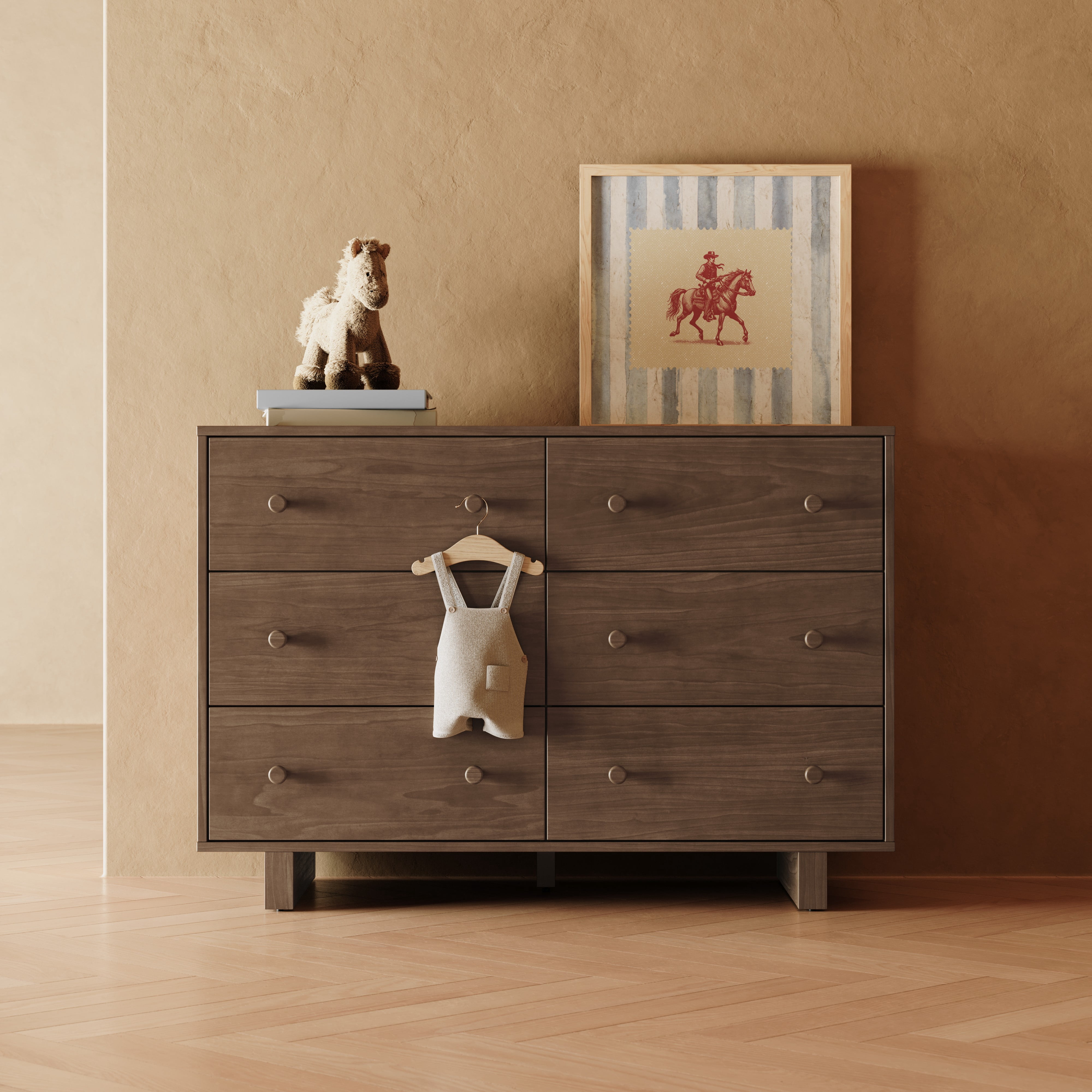 Storkcraft Texas 6 Drawer Dresser, Hazelnut