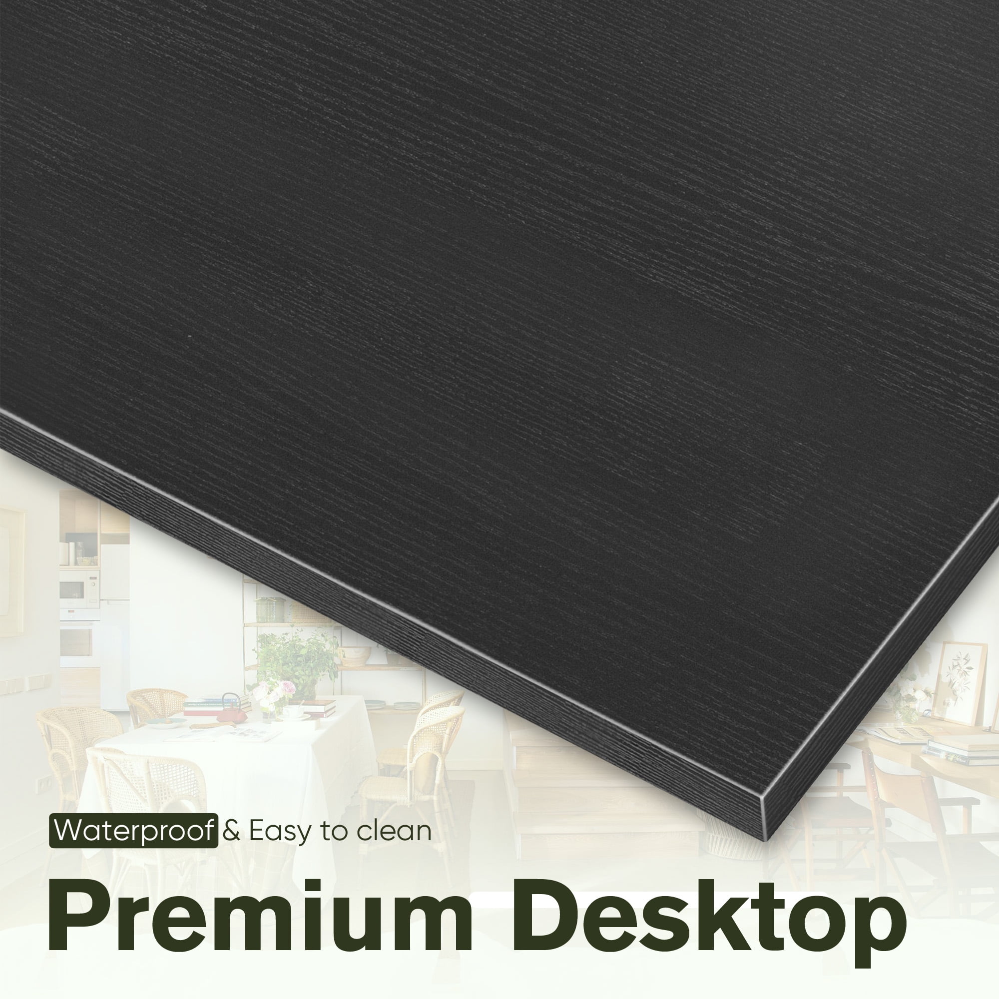 Vineego L-Shaped Computer Desk Modern Corner Desk Home Office Writing Sturdy Workstation with Movable Table, Black