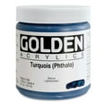 thumbnail image 2 of Golden Heavy Body Artist Acrylics - Turquoise (Phthalo), 8 oz Jar, 2 of 2