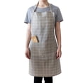 thumbnail image 2 of Casual Adjustable Plaid Cotton Household Kitchen Cooking Cleaning Adult Apron, 2 of 8