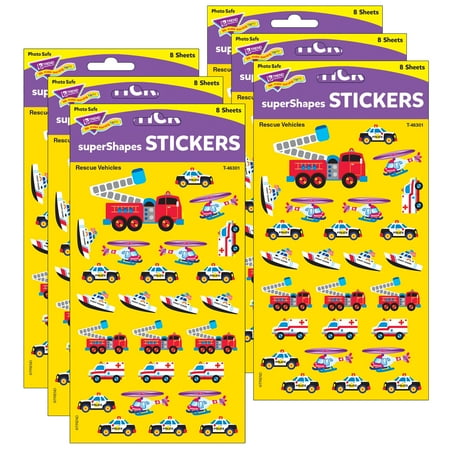 UPC: 0194629033331 | Trend Enterprises TREND Rescue Vehicles superShapes Stickers-Large 208 Per Pack 6 Packs (T-46301-6)