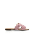 thumbnail image 2 of Dream Pairs Women’s Woven Raffia Slide Sandals – Summer Slip-On Flats with Square Toe ﻿, 2 of 7