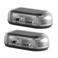 thumbnail image 1 of 2 Pcs Car Solar Power Simulated Dummy Alarm Warning Anti-Theft Led Flashing Security Light Fake Lamp Blue & Red, 1 of 10