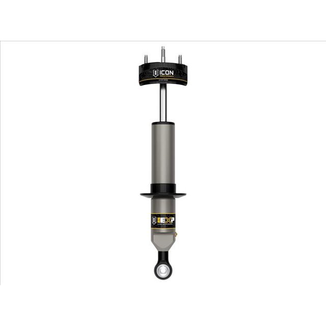Convient 2005-2022 Toyota Tacoma Icon Vehicle Dynamics Amortisseur 58632 2.5 Series; Valve Non Ajustable; Levage de 0 à 2 Pouces; Réutilisable avec Ressort OE; Noir/gris; Sans Réservoir Télécommandé; Ensemble de 2