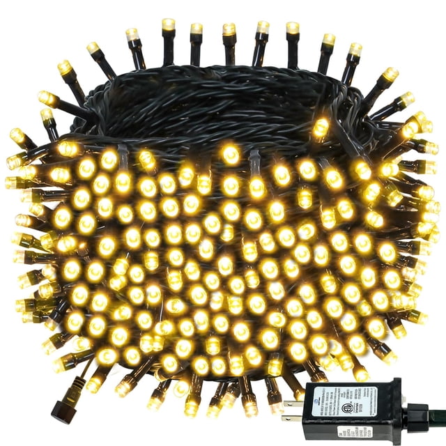 Cadena de luces BHCLIGHT de 30 m, 300 LED, 13 modos, temporizador, blanco cálido