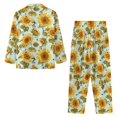 thumbnail image 3 of DISNIMO Sunflower Music Note Print Womens Two Piece Pajama Sets Casual Loose Nightwear with Pockets Long Sleeve Top with Long Pajama Pants Sets Fashion Oversized Sleepwear Loungewear, 2XL, 3 of 7