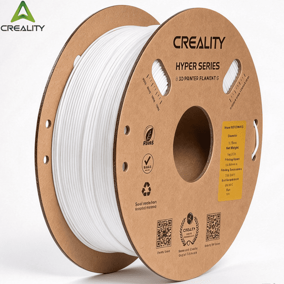 New Creality Hyper PETG Filament High Speed 600mm/s 3D Printer Filament for Halloween DIY-White