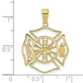 thumbnail image 2 of 21mm 10k Solid Yellow Gold Fireman Shield Pendant Necklace Pendant for Women - 1.3 Grams, 2 of 2