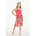 thumbnail image 4 of Girl Hawaiian Halter Dress in Pretty Tropical Hot Pink Size 10, 4 of 5