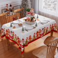 thumbnail image 3 of Christmas Tablecloth 60x84 Inch Rectangle, Washable Gingerbread Merry Christmas Waterproof Table Cover Seasonal Winter Holiday Scallop Edge Dining Table Cloth Home Party Decorations, 3 of 6