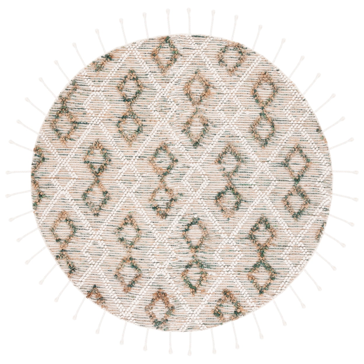 SAFAVIEH Natura Yamashita Geometric Area Rug, Ivory/Emerald, 5' x 8'