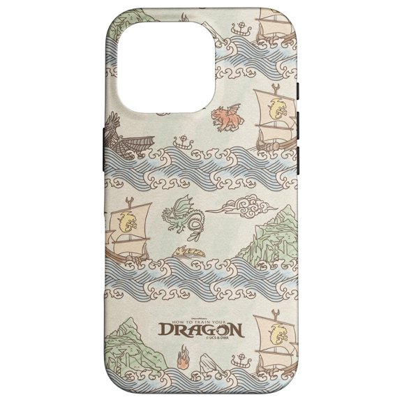 Funda para teléfono DreamWorks Dragons Viking Ships Sailing iPhone 16 Pro