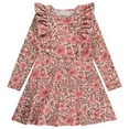 thumbnail image 2 of BTween Girls Long Sleeve Dresses, 3 Pack Soft Cotton Casual Dresses for Kids Mauve, Size 4/5, 2 of 5