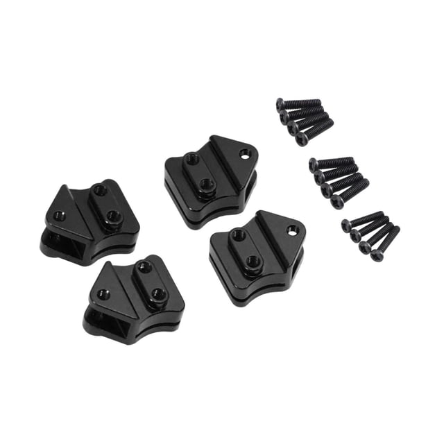 FashionCha Leaf Spring Mount Hangers RC Car Aluminum Alloy Leaf Spring Shackles Mounts Kit Replacement Component Lightweight Shock Absorption Metal Remote Control Vehicle Suitable for DIY Black