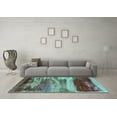 thumbnail image 3 of Ahgly Company Indoor Rectangle Oriental Turquoise Blue Industrial Area Rugs, 7' x 9', 3 of 4