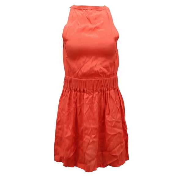 Pre-Owned Iro Mini Dress in Coral Viscose
