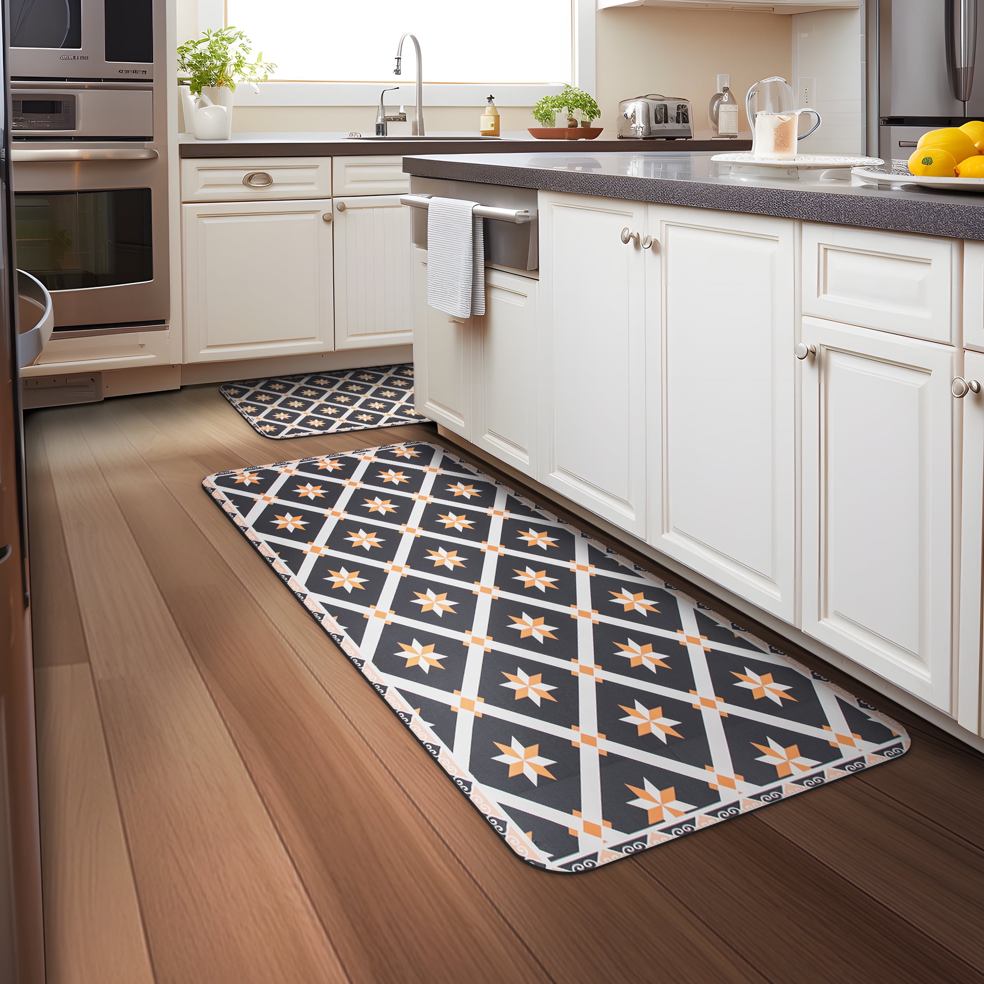 Ray Star Cushioned Kitchen Mat 19.7''x47.2'',0.31 Inch Thick Kitchen Matt for Standing