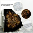 thumbnail image 3 of Sea Turtle Blanket Comfort Warmth Abstract Tortoise Blue Blanket for Couch Bed Chair Office Sofa 50"x60", 3 of 6