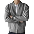 thumbnail image 6 of Generic Mens Fleece Quarter Zip Pullover Sweatshirts Trendy Mock Neck Long Sleeve Shirts Premium Fall Winter Warm Textured Tops, 6 of 6
