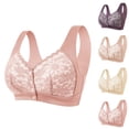 thumbnail image 6 of UPPADA Women's Wireless Front Closure Bras High Support Full Coverage Bras Wide Strap Comfy Bras No Underwire Full Support No Padding No Underwire Savings Pink,XXL, 6 of 6