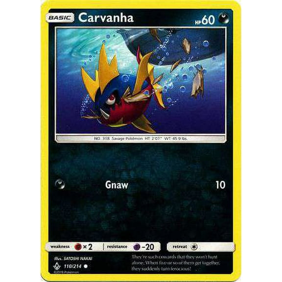 Pokemon Unbroken Bonds Carvanha #110