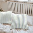 thumbnail image 6 of Throw Pillow Covers 20x20 Inch Set of 2, Abstract Stripes, Waterproof Outdoor Pillow Covers, Blue White Modern Geometric Art Decorative Cushion Pillowcases for Couch, Sofa, Bed, Garden, Patio, 6 of 9