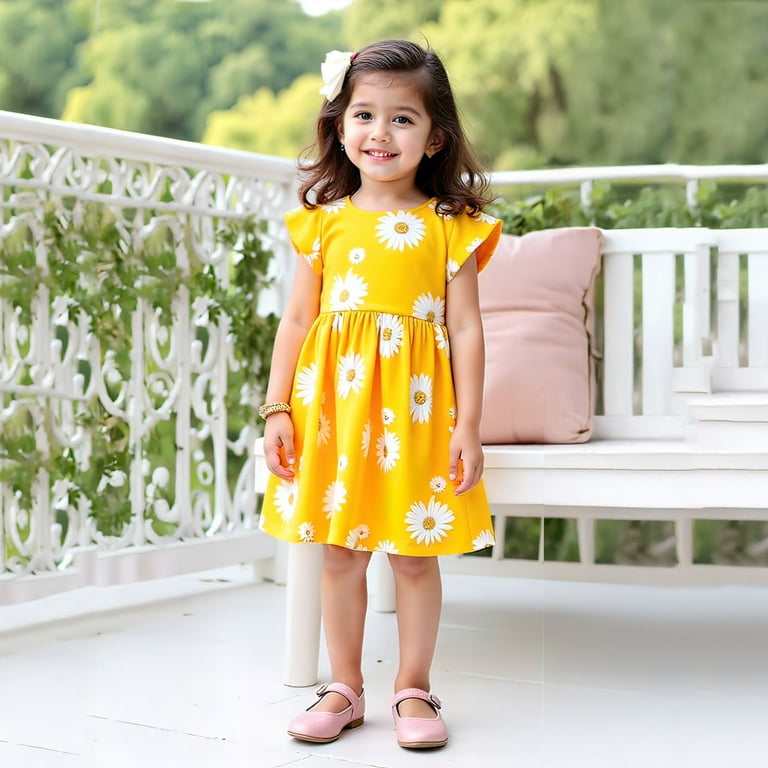 blue and yellow summer dress OTM Exclusive: Dress in Blue & Yellow Floral L main image 1