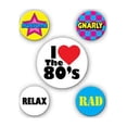 thumbnail image 1 of Beistle 60474 80's Party Buttons - Pack of 12, 1 of 2
