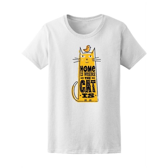 Home Where My Cat Is Tee Women's -Image by Shutterstock