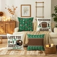 thumbnail image 3 of Football Pillow Covers 18x18 Set of 4,Fall Linen Pillow Covers for Couch Bed Livingroom Vintage Football Room Decor for Boys Girls Sports Fans Party Decorations Rugby Gifts, 3 of 6