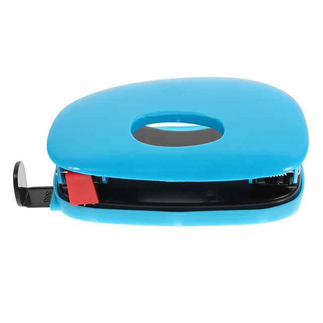 WRITWAA Outil de Perforation Manuel pour Perforation de Trou de Reliure Bleu Matériau en Fer Abs 1Pcs