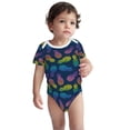 thumbnail image 3 of Daiia Retro Bright Pineapple Printed Unisex-Baby Short Sleeve Onesies Bodysuits Baby Climbing Clothes Soft and Comfortable Romper with Expandable Shoulder Design-2 Years, 3 of 8