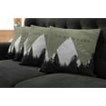 thumbnail image 2 of Ambesonne Adventure Throw Pillow Cover 4 Pack, Forest Halftone Style, 16", Army Green Black White, 2 of 6
