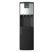 TABU Bottom Loading Water Dispenser, Water Cooler 3 or 5 Gallon,Child Safety Lock,Stainless Steel,Black