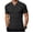 #A02-Black, variant on Men's Ribbed Polo Shirts Short Sleeve V Neck Slim Fit Muscle Polo T-Shirt Casual Summer Collared Golf Shirt