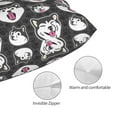 thumbnail image 3 of KLL HUSKY Face Pillow Covers Envelope Closure,Super Soft and Cozy Fuzzy Fleece Pillow Case Cover (No pillow core） 16"x24", 3 of 5