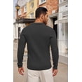 thumbnail image 3 of COOFANDY Men's Knit Polo Shirts Long Sleeve Casual Button Down Ribbed Polo Shirt Fashion Golf Shirts, 3 of 6