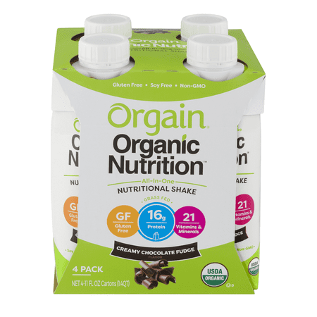 Orgain Organic Nutrition Creamy Chocolate Fudge Shake, 11 Fl. Oz., 4 (The Very Best Chocolate Mint Fudge)