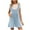 Light Blue, variant on Maean Women's Summer Casual Jumpsuits Crew Neck Sleeveless Wide Leg Loose Rompers Comfy Shorts with Pockets