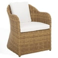 thumbnail image 4 of Safavieh Melbourne Wood and AluminumWicker Outdoor Dining Chair in Natural/White, 4 of 11