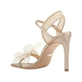 thumbnail image 3 of Badgley Mischka Womens Jessica Leather Slingback Heels Tan 10 Medium (B,M), 3 of 4