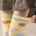 thumbnail image 6 of Roncen Womens Thigh High Fuzzy Socks Warm Winter Over Knee High Long Heart Print Fluffy Cozy Fleece Socks, 6 of 6
