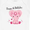 thumbnail image 4 of Inktastic Aditi 1st Birthday Elephant Pink Cute Boys or Girls Baby Bodysuit, 4 of 5