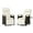 Mix Brown, Off White, variant on Gymax 2PCS Patio Rattan Lounge Chair PE Wicker Recliner Chair w/ Adjustable Backrest & Footrest Navy