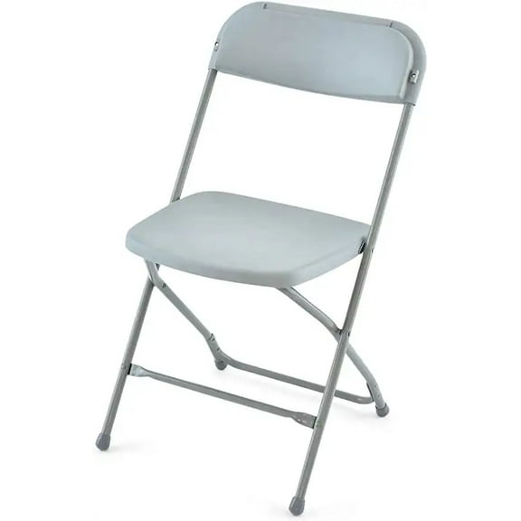 EventStable TitanPRO Light Gray Plastic Folding Chair - Lightweight Foldable Outdoor Chair - Durable Patio Chairs - Chairs Set for Parties Banquet Events - 100 Pack