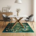 thumbnail image 3 of ODIKA Bathroom Classical Plume Scroll Vintage Watercolor Border Ornamental Easy Care Kids Safe for Small Living Room, Playroom, Bedroom, 3 of 7
