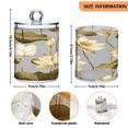 thumbnail image 3 of Ryvnso 2 Pack Qtip Holder Organizer Lotus Pattern Bathroom Cotton Swabs Cans Storage Canister, 3 of 7